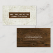 木目グランジヴィンテージ背景 名刺 (正面/裏面)