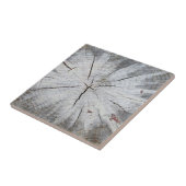 木目グレーパインツリースタンプフォトアート1 タイル (側面)