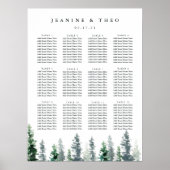 木目グローブのシーティングチャート ポスター (正面)