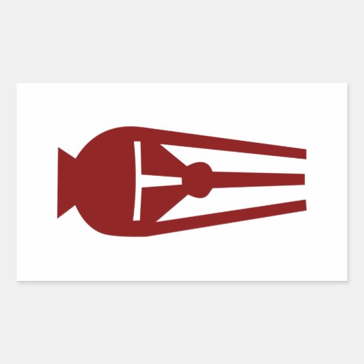 木目シール 長方形シール (正面)