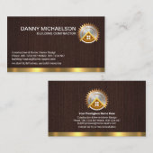 木目スタイリッシュ層大工 名刺 (正面/裏面)