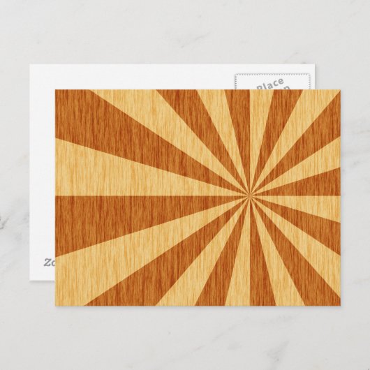 木目スターバスト模様 ポストカード (正面/裏面)
