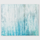 木目ティール(緑がかった色)ホワイトテクスチ素朴ャの切り離し ラッピングペーパー (フラット)