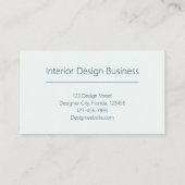 木目ティール(緑がかった色)白テクスチ素朴ャ 名刺 (裏面)