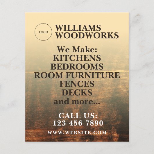 木目テクスチはっきりしたャ チラシ (正面)