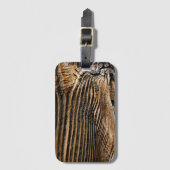 木目テクスチカッコいいャ ラゲッジタグ (正面縦)