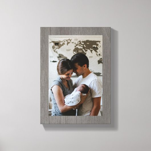 木目テクスチャフォトプリント キャンバスプリント (正面)