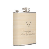 木目テクスチャモノグラム フラスク (右)