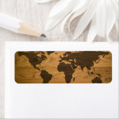 木目テクスチャワールドマップ ラベル (インサイチュ)