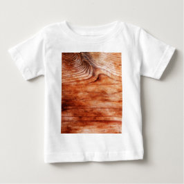 木目テクスチャー ベビーTシャツ