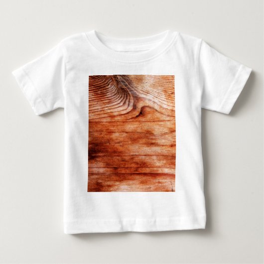 木目テクスチャー ベビーTシャツ (正面)