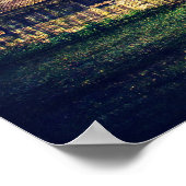 木目テクスチャ付き納屋 ポスター (角)