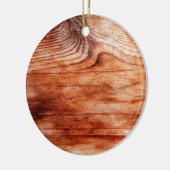 木目テクスチャ セラミックオーナメント (左)
