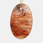 木目テクスチャ セラミックオーナメント (左)
