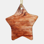 木目テクスチャ セラミックオーナメント (左)