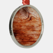 木目テクスチャ メタルオーナメント (右)