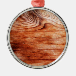 木目テクスチャ メタルオーナメント