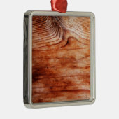 木目テクスチャ メタルオーナメント (右)