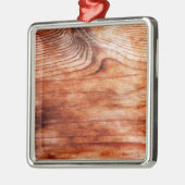 木目テクスチャ メタルオーナメント (左)