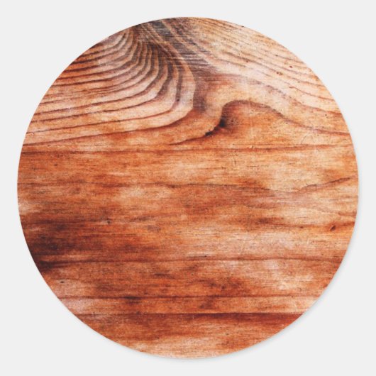 木目テクスチャ ラウンドシール (正面)