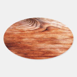 木目テクスチャ 楕円形シール