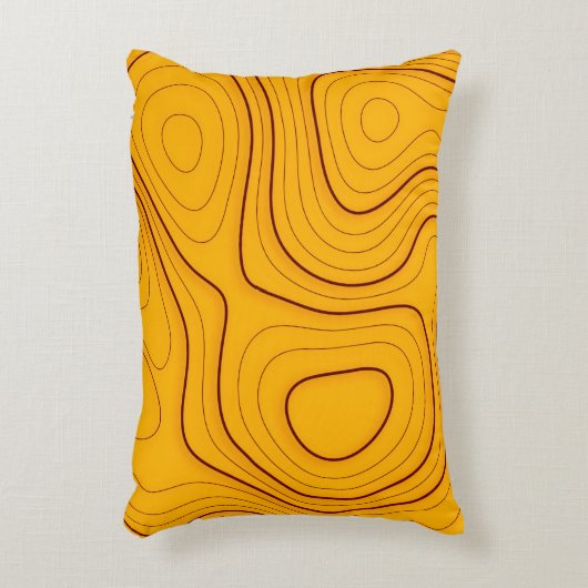 木目テクスチャ、線形抽象背景 アクセントクッション (正面(垂直))