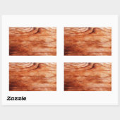 木目テクスチャ 長方形シール (シート)