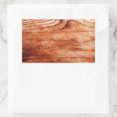 木目テクスチャ 長方形シール (バッグ)