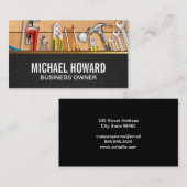 木目テーブルのビルダ修復ツール 名刺 (正面/裏面)