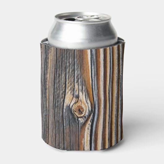 木目ノットテクスチャ 缶クーラー (缶正面)