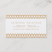 木目パターンの名刺の幾何学的な三角形 名刺 (裏面)