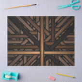 木目パターンデザインデクページティッシュペーパー 薄葉紙 (クラフト)