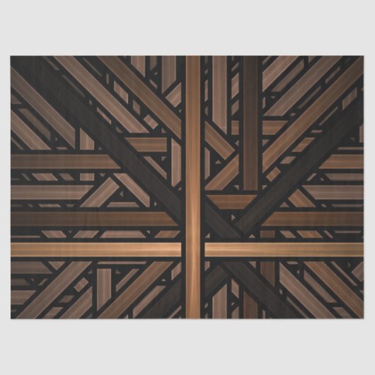 木目パターンデザインデクページティッシュペーパー 薄葉紙 (正面)