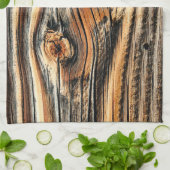 木目パターン キッチンタオル (折り畳み)