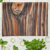 木目パターン キッチンタオル (折り畳み)