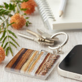 木目パターン キーホルダー (正面右)