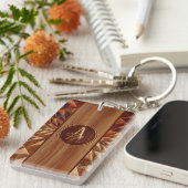 木目パターン キーホルダー (正面右)