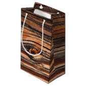 木目パターン スモールペーパーバッグ (正面アングル)