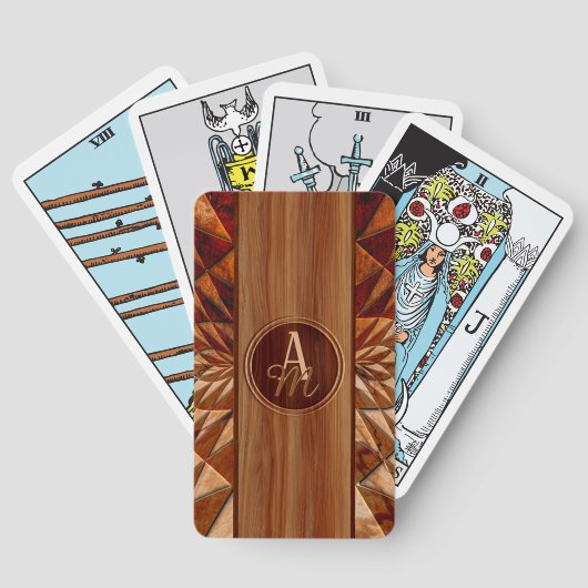 木目パターン トランプ (裏面)