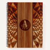 木目パターン ノートブック (正面)