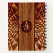 木目パターン ノートブック (裏面)