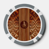 木目パターン ポーカーチップ (裏面)