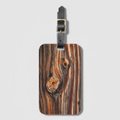 木目パターン ラゲッジタグ (正面縦)