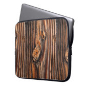木目パターン ラップトップスリーブ (正面左)
