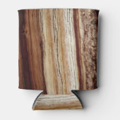 木目パターン 缶クーラー (正面)