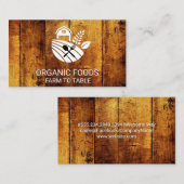 木目パネル | ファームイ素朴コン 名刺 (正面/裏面)