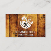 木目パネル | ファームイ素朴コン 名刺 (正面)