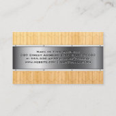 木目パネル |メタリック 名刺 (裏面)