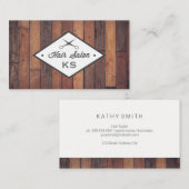 木目パネル |美容師 |サロン 名刺 (正面/裏面)