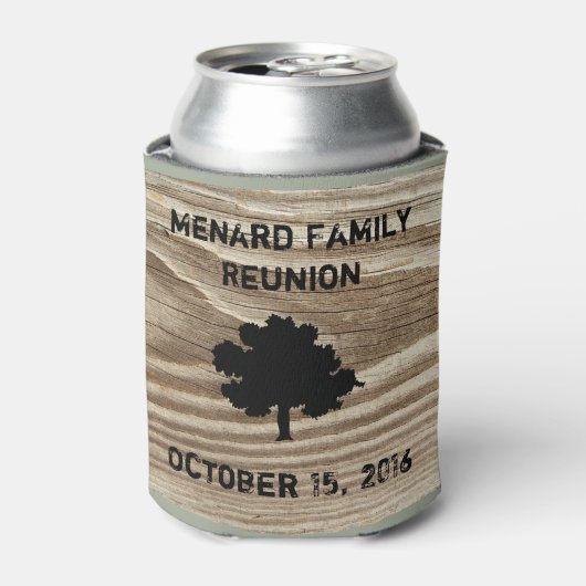 木目パーソナライズされた缶クージーホルダー 缶クーラー (缶正面)
